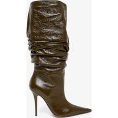 Stilethæl Høje støvler Amina Muaddi Anok 105 Beige Boots - Beige