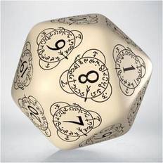 Q Workshop D20 Level Counter Beige & Black Tärning