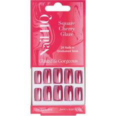 Nail HQ Square Cherry Glaze Nails - 24 Pieces