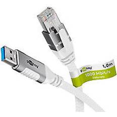 Goobay USB-A 3.0 till RJ45 Ethernet Kabel 3m