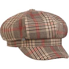 Lierys Tarragona Check Newsboy Cap - Beige