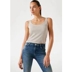 Guess Linnen Guess Regular Fit Tank Top Topp - Beige