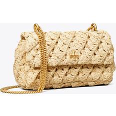 Tory Burch Skuldertasker Tory Burch Kira Woven Mini Flap Bag - Beige