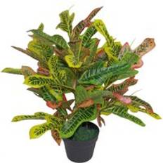 Orange Decorative Items Leaf Codiaeum Multicoloured House 65cm Orange Artificial Plant