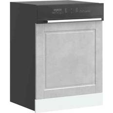 vidaXL Dishwasher Panel Porto Concrete 60x1.5x67 cm Grey Splash Guard 60cm