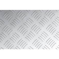 Symple Stuff 100 x 50 x 0.3 cm Non-Slip Stair Treads 20cm x 30cm Aluminium, Grey, Silver