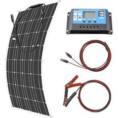 Solcell SunSolar Pro 100W Solpanelspaket Med Solcell Regulator Och Kablage