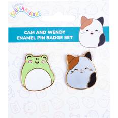 Emalj Broscher Fizz Creations Pin Badges x 2 Cam & Wendy - Compact Size