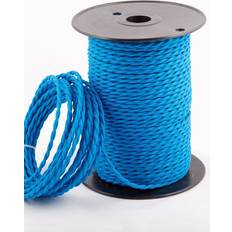 Symple Stuff 2Core Twisted Vintage Coloured 0.75Mm Braided Fabric Flexible Electrical UK Lighting Wire Cord