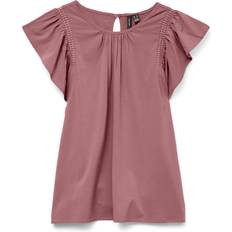 Vero Moda Bella SS Lace Top WVN Ga Noos - Magenta