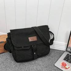 Green Messenger Bags Shein Letter Patch Messenger Bag - Green Flap