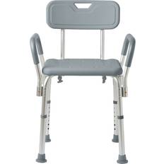 Shower Stools Medline Shower Chair with Arms and Back G2-100KHX1 350 lbs Capacity Gray