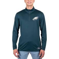 Ultra Game NFL Men's Super Soft Quarter Zip Long Sleeve T-Shirt Philadelphia Eagles Team Color Small