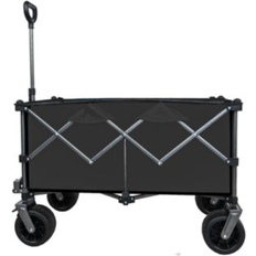 Utility Wagons Streamdale Furniture Collapsible Folding Wagon Large Capacity Removable Fabric Black
