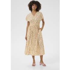 CUpuglia Gally Long Dress - Khaki/Orange/Lyserød/Uldhvid