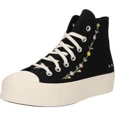 Women - Yellow Shoes Converse All Star Lift Joyful Florals Trainers - Black