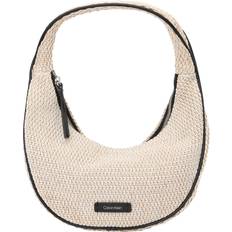 Calvin Klein Tasker Calvin Klein Raffia Hobo Bag - White