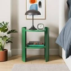 Dunelm Bedside Tables Dunelm Benji Circular Emerald Green Bedside Table