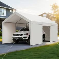 VEVOR Carport Canopy 10x20ft Heavy Duty Outdoor Car Shelter with Sidewalls (Building Area )
