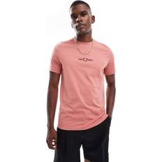 Fred Perry Rosa Kläder Fred Perry T-shirt Med Broderad Logga - Rosa
