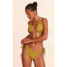 PrettyLittleThing Mini O Ring Tie Side Bikini Bottoms - Green