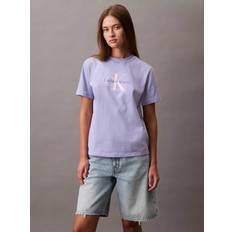 Calvin Klein Dam T-shirts Calvin Klein Monogram Logo Tee - Blue
