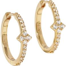 Gold Luna Light Hoop Maxi Earrings - Silver