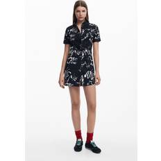 Desigual Dresses Desigual Printed Mini Dress Short Sleeves - Black