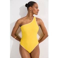 Karen Millen Women Swimsuits Karen Millen One Shoulder Cut Out Swimsuit - Yellow