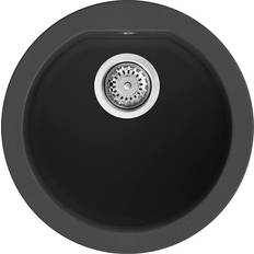 Lavelli di dimensioni standard Elleci Lavello Tondo Incasso Fox Round Granitek Antracite LGFROU59