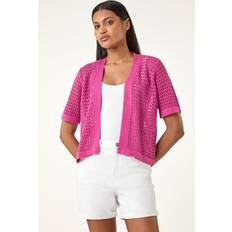 Pink Cardigans Roman Open Knit Cardigan - Pink