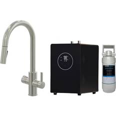 Liquida HT45BN 4 in 1 Brushed Nickel Pull Out Instant Boiling Water Kitchen Tap
