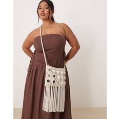 Röda Axelremsväskor Accessorize Axelremsväska Med Fransar Och Spegeldekoration - Vit/A