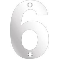 Stainless Steel Facade Numbers Zoo Hardware 7.5 cm H Stainless Steel Surface Mount House Number - Polished Stainless