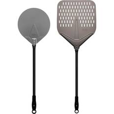 Pizzaskärare Alfa Forni Pizza Schaufel Set Medium 2er-Set Aluminium Edelstahl Pizzaschneider