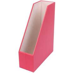 Red Newspaper Racks Ebern Designs Michou Faux Leather Magazine Holder 25.25 cm W Newspaper Rack