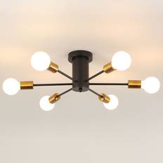 Angstrom 6-Light Dimmable Sputnik Sphere Chandelier Matte Black 20cm H x 57cm W x 57cm D