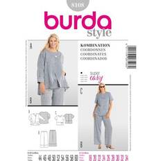 Håndarbeidsmønster Burda Style 8108 Topp Og Bukse EUR 44-60 US 18-34