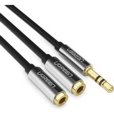 Hpa Audio Splitter Kabel Minijack 3,5 mm 2x 21 cm Svart