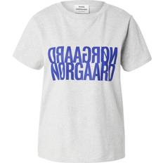 Mads Nørgaard Single Cotton Trenda P Tee - Mid Grey Melange