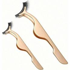 Tweezers Shein X Milania 1pc Stainless Steel Eyelash Tweezer, Lash Extension Tweezers, Lash Removal Tweezers, Women False Eyelash Glue Application Tool