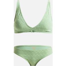 Bikini Sets Roxy Women's Womens Current Coolness Triangle Set Bikini - Green