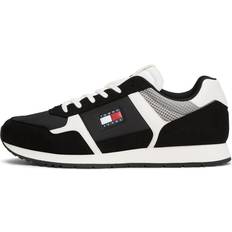 Logo Mixed Texture Trainers