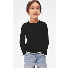 Black Knitted Sweaters Children's Clothing H&M Girls Black Rib-Knit Jumper - Black