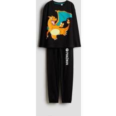 Black Pyjamases Children's Clothing H&M Boys Printed Cotton Pyjamas - Black