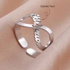 Shein Customized Infinity Symbol Finger Ring - Stainless Steel