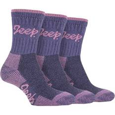 Jeep Womens Terrain Cotton Walking Hiking Socks - Fuchsia