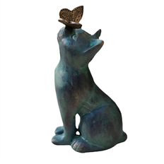 Spactz Cat Butterfly Curiosity Garden Statue