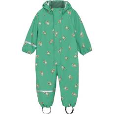 Återvunna material Regnoveraller Barnkläder CeLaVi Regndress Green Spruce - Grønn