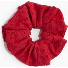H&M Röd Broderad Scrunchie One Size
